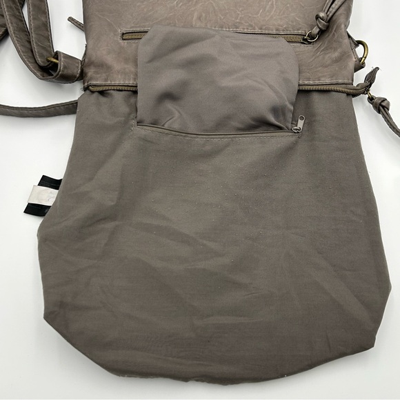 Stone & Co Faux Leather Crossbody Bag Purse Size M Adj Strap Studded Gray‎ Lagom - Picture 5 of 11